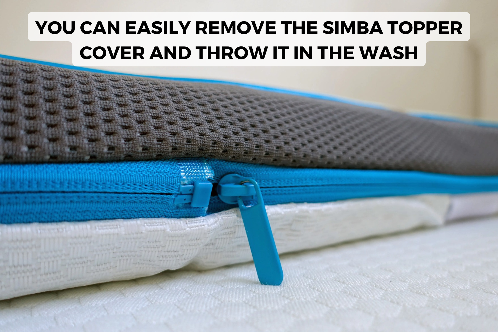 Simba mattress topper cover zipper
